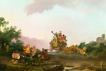 Fêtards sur un carrosse, c.1785-90